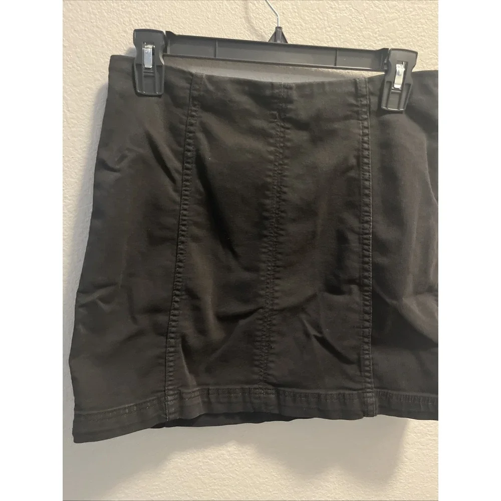 Free People‎ Modern Femme Denim Skirt in Black Size 8